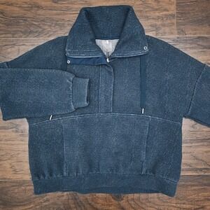 Calia Sweatshirt Womens XS Blue Pullover Textured Kangaroo Pocket Warm‎ Cozy